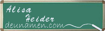 Alisa Heider Visitenkarte